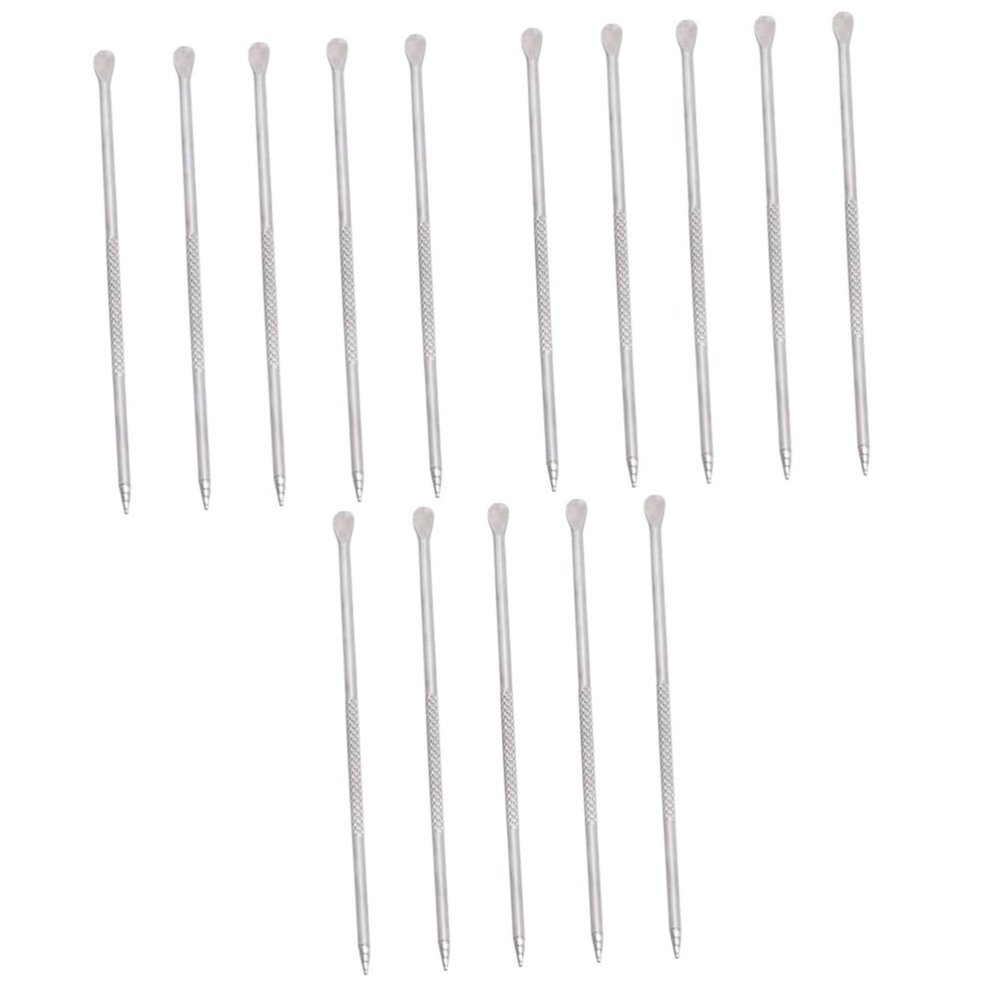 Mikikit 15pcs Stainless Carve Needle Tool for Latte Art Cappuccino Decorating Reusable Easy to Clean for Professional and Home