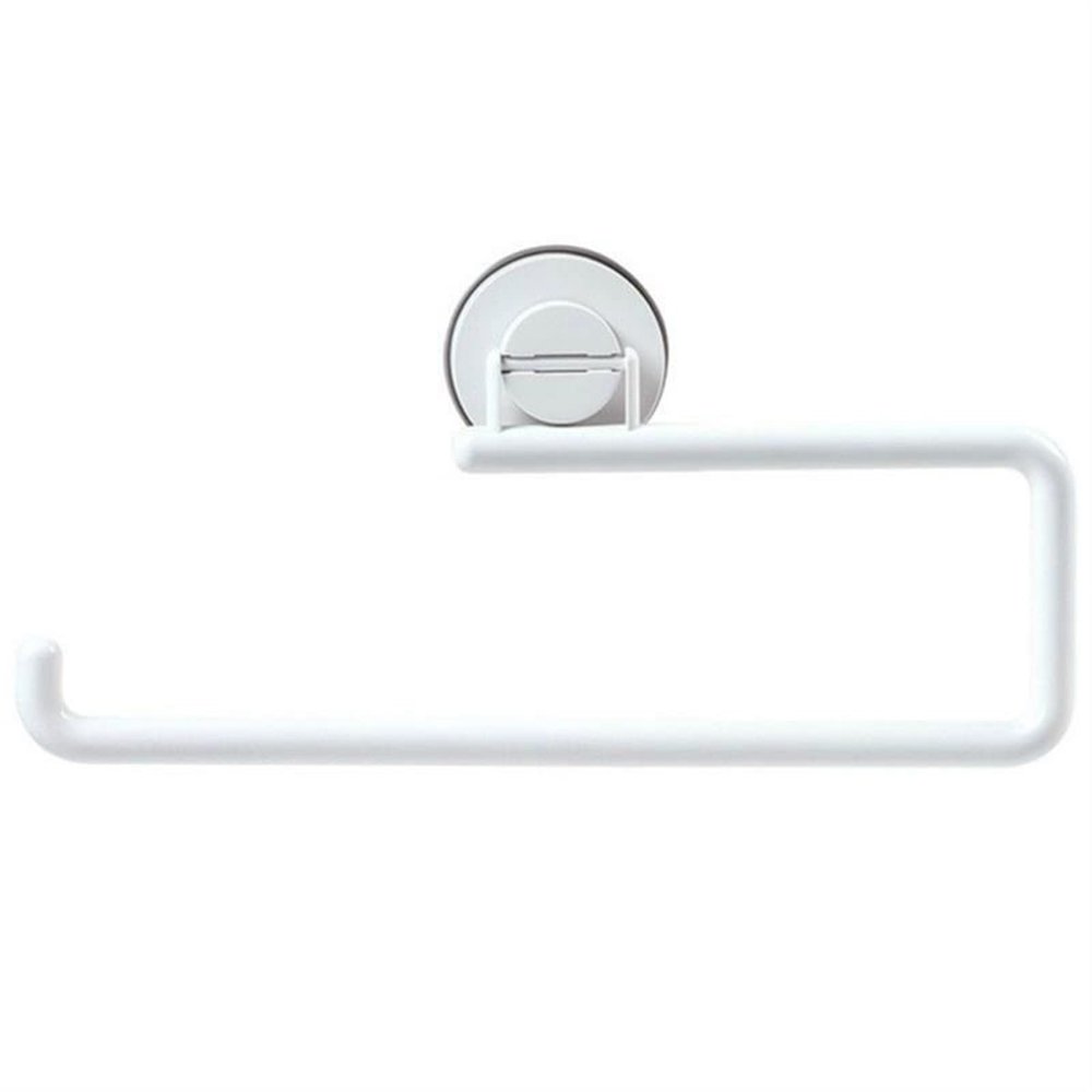 LIPJIA Towel Bar Perforated Suction Cup Kitchen Paper Holder ABS Wall-Mounted Bathroom Kitchen Towel Rack Kitchen Accessories Tower Hanger (Color : 1pc White)