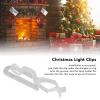 Nachukan 60 Pcs Christmas Light Clips Plastic Waterproof Small Hooks Tree Decoration Outdoor Installation (White) view 3