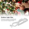 Nachukan 60 Pcs Christmas Light Clips Plastic Waterproof Small Hooks Tree Decoration Outdoor Installation (White) view 4