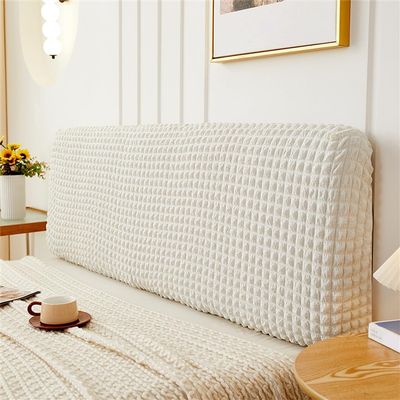 YUEYUZ Stretch Headboard Covers for Queen Size Bed Headboard Slipcover, Washable Dustproof Headboard Protector, for Bedroom Decoration(Color:White,Size:Twin/120cm/47in)
