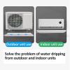 GQMYCDM Condensate Drain Pan Stainless Steel Drip Tray, Stainless Steel Condensate Drain Pad Water Collector Pad, with Drain Kit,for Window Ac and Mini Split Units(Color:Silver 5P) view 4