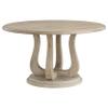 Coaster Home Furnishings - Trofello - Wood - 5-Piece Farmhouse Round Pedestal Dining Table Set with Upholstered Armless Chairs & Curved Legs - Dining Room - White Washed & Beige - 123120-S5 view 3