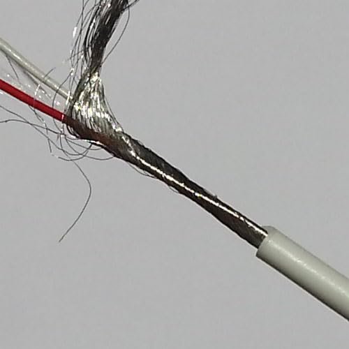 2 Core Silver-Plated Medical Silicone Shielded Wire 30AWG Softness High Temperature Resistance Outer Diameter 2.4mm(Size:30 m)