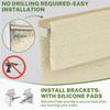 MiLin No Tools No Drill Natural Ramie Cordless Roman Shades for Windows Blackout, Custom Privacy Linen Roman Window Shades, Easy to Install Blackout Blinds for Home Kitchen (Taupe, 49" W x 48" H) view 2