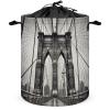 Round Laundry Basket with Handles Personalized Laundry Hamper for Bedroom Brooklyn Bridge Circular Laundry Lightweight Waterproof Storage Basket Dirty Clothes Hamper for Bathroom Dorm view 1