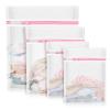 4Pcs Mesh Laundry Bags, Lingerie Bags for Washing Delicates,Mesh Wash Bags for Toy Storage & Cleaning, Travel Storage Organizer Bag, Dorm Room Essentials (1 Large, 1 Medium, 2 Small) (Fine Net) view 1