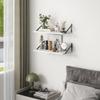Deep Floating Shelves, 12 Inch Deep Floating Shelves for Wall, 24"W x 12"D Wall Shelves for Books, Rustic White Wooden Shelves, Large Wide Display Shelf for Bathroom, Living Room, Bedroom, Set of 2 view 2