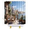 YOZSLGU Italian Street Shower Curtain City Natural Scenery Mediterranean Tuscan Europe Landscape Fabric Bathroom Decor Curtains with Hooks, 86" Wx70 H view 2