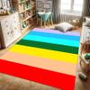 rugsjwaizj Soft Rainbow Area Rugs Girl's Bedroom Fluffy Colorful Rugs Furry Kids Play Mats Simple Rainbow Line Print Living Room Kids Room Nursery Home Decor 5x8ft view 2