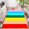 rugsjwaizj Soft Rainbow Area Rugs Girl's Bedroom Fluffy Colorful Rugs Furry Kids Play Mats Simple Rainbow Line Print Living Room Kids Room Nursery Home Decor 5x8ft view 3