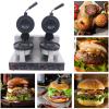 Commercial Electric Burger Waffle Maker Machine, Non Stick Panini Hamburger Press Machine Stainless Steel Ice Cream Burger Baker for Waffles, Paninis Household Hamburger Maker 2400W (Double) view 4