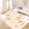 rugsjwaizj Children's Rug Living Room Plush Area Rugs Educational Rugs Soft Washable Non-Slip Rugs Simple Cute Sun and Love Prints Kids Room Nursery Decor Pink Rug 3x4ft view 1