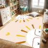 rugsjwaizj Children's Rug Living Room Plush Area Rugs Educational Rugs Soft Washable Non-Slip Rugs Simple Cute Sun and Love Prints Kids Room Nursery Decor Pink Rug 3x4ft view 2