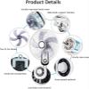 GenSDH 18" Silent Wall Mount Oscillating Fan Wall Mounted Fan, 3 Speed Adjustable Tilt Electric Cooling Fan, for Bedroom Home Hotel Restaurant Office,18in view 2