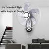 GenSDH 18" Silent Wall Mount Oscillating Fan Wall Mounted Fan, 3 Speed Adjustable Tilt Electric Cooling Fan, for Bedroom Home Hotel Restaurant Office,18in view 3