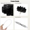 Kit With 20 Rods And 2 Heads For Sweeping Chimneys, Duct Cleaning Brush Set, 23 Piece Chimney Sweep Tool, Flexible Rods And Drill Connector For Vents, Fireplaces, Chimneys view 3