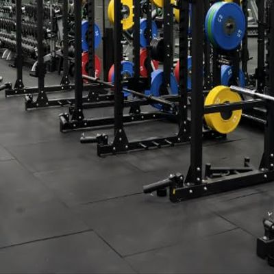 Rubber Gym Flooring Rolls - 10% Gray - 1/2" x 4' x 10'