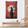 KeKee Samurai Standing Bird Silhouette Tapestry Wall Hanging Decoration Bedroom Home Living Room Wall Extra Large Art Tapestry 40""x60"", style view 1