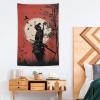 KeKee Samurai Standing Bird Silhouette Tapestry Wall Hanging Decoration Bedroom Home Living Room Wall Extra Large Art Tapestry 40""x60"", style view 4