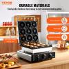 VEVOR Electric Donut Maker, 2000W Commercial Doughnut Machine with Non-stick Surface, 9 Holes Double-Sided Heating Waffle Machine Makes 9 Doughnuts, Temperature 122-572, for Restaurant and Home Use view 2