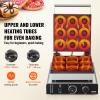 VEVOR Electric Donut Maker, 2000W Commercial Doughnut Machine with Non-stick Surface, 9 Holes Double-Sided Heating Waffle Machine Makes 9 Doughnuts, Temperature 122-572, for Restaurant and Home Use view 3