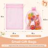 Crweety 50PCS White Organza Bags 4x6, Small Gift Bags Mini Cute Mesh Bag Drawstring Pouches Clear Goodie Baggies for Jewelry Candy Sachet Wedding Birthday Baby Shower Party Favors Halloween Christmas view 2