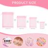 Crweety 50 Pcs Pink Organza Bags 6x9 Inch, Mesh Drawstring Pouch Bags for Valentine Gifts, Jewelry, Wedding Party Favors view 2