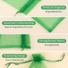 Crweety 50 Pcs 6x9 Inch Green Organza Gift Bags, Mesh Bags Drawstring Pouch for Easter Gifts Party Favor view 3