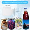 Custom Neoprene Can Cooler Sleeve 500 Pack Bulk Personalized Insulated Drink Holder for 12 Oz Cans and Bottles Wedding Bridal Shower Beach Decorations Birthday Party Favors, Navy Blue view 2