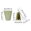 UINGBPXT Toilet Brush Bathroom Floor Standing Toilet Brush with Trash can Set Toilet Brush and Holder Plastic Toilet Bowl Brush Space Saving for Storage Reusable, Green view 2