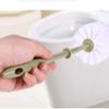 UINGBPXT Toilet Brush Bathroom Floor Standing Toilet Brush with Trash can Set Toilet Brush and Holder Plastic Toilet Bowl Brush Space Saving for Storage Reusable, Green view 3