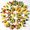 mozhixue 200PCS 3D Flying Butterflies Wall Decor Butterfly Stickers Butterfly Party Decorations for Birthday Shower Party Supplies Crafts Art (Yellow) view 1