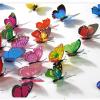 mozhixue 200PCS 3D Flying Butterflies Wall Decor Butterfly Stickers Butterfly Party Decorations for Birthday Shower Party Supplies Crafts Art (Yellow) view 2
