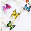mozhixue 200PCS 3D Flying Butterflies Wall Decor Butterfly Stickers Butterfly Party Decorations for Birthday Shower Party Supplies Crafts Art (Yellow) view 3