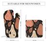 DJUETRUI 4 Pcs Oven Mitts and Pot Holders Heat Resistant Kitchen Oven Mitts with Pot Holders Black and Light Beige Microwave Gloves Non-Slip Kitchen Hot Pads Set for Baking Cooking BBQ view 2