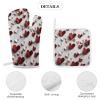 4 Pcs Oven Mitts and Pot Holders Heat Resistant Kitchen Oven Mitts with Pot Holders Many Heart-Shaped Paper Cuts Microwave Gloves Non-Slip Kitchen Hot Pads Set for Baking Cooking BBQ view 4