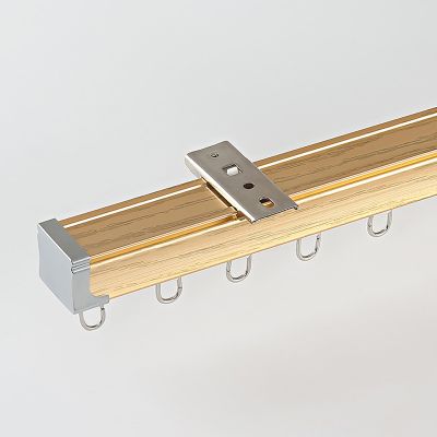 Heavy Duty Curtain Track Rail 50-600cm Curtain Single Tracks Aluminum Ceiling Track for Curtains, Room Divider, Sliding Drop Curtain Rail System for Rv, Hospital, Curtain Monorail(Titanium,120cm(4ft))