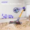 MBYULO Cordless Vacuum Cleaner, 450W 50Kpa Powerful Stick Vacuum, Up to 70Mins Rechargeable Battery, Vacuum Cleaners for Home Anti-Tangled Lightweight Handheld for Hardwood Floor, Carpets, Pet Hair view 2