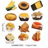 12pcs Resins Fridge Magnets Simulation 3D Food Refrigerator Sticker Bread Toasts Stick Magnetic Sticker Cute Bread Refrigerator Magnets for Home Kitchen(#1) view 2