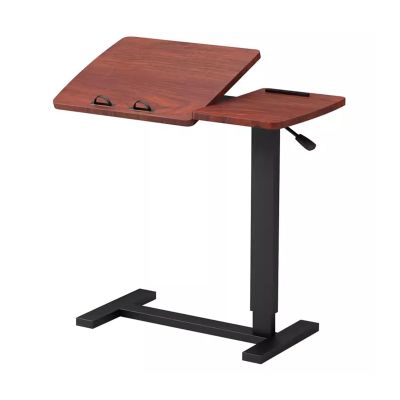 ZTHYSHXA Mobile Standing Desk Laptop Desk Adjustable Solid Wood Bedside Table Foldable and Lifting Mobile Desk Sofa Table on Bed Mobile Computer Desk 