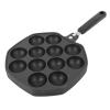 Cyrank Takoyaki Pan, Aluminum Alloy 12 Cavities Nonstick Takoyaki Grill Pan Octopus Ball Maker Alloy Takoyaki Griddle for Poffertjes Pancake Balls, Thai Kanom Krok view 1