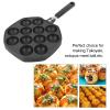 Cyrank Takoyaki Pan, Aluminum Alloy 12 Cavities Nonstick Takoyaki Grill Pan Octopus Ball Maker Alloy Takoyaki Griddle for Poffertjes Pancake Balls, Thai Kanom Krok view 2