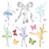 Ballet Stencil, 6.5 x 6.5 inch - Scrapbooking Art Decor Painting Template view 1