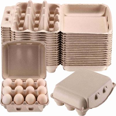 Poreids 30 Pack Egg Cartons Bulk - 34 Style Reusable Cardboard Cartons 12 Count, Dozen Chicken Egg Crates