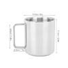Travel Camping Mug, 304 Stainless Steel Double Wall Insulated Anti Scald Thickened Coffee Mug, Double Layer Anti Scald Coffee Tea Water Cup with Handle for Drinking Water(S Size 250ml) view 2