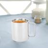 Travel Camping Mug, 304 Stainless Steel Double Wall Insulated Anti Scald Thickened Coffee Mug, Double Layer Anti Scald Coffee Tea Water Cup with Handle for Drinking Water(S Size 250ml) view 3