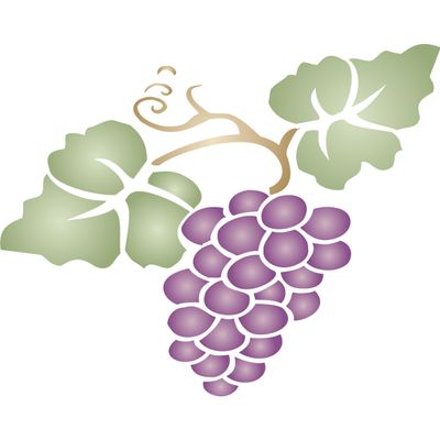 Grape Stencil, 8 x 6.5 inch - Classic Fruit Kitchen