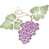 Grape Stencil, 8 x 6.5 inch - Classic Fruit Kitchen view 1