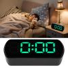 Digital Alarm Clock, LED Display Alarm Clock Large Numbers Display with Snooze and Temp Display Adults USB Charger Electronic Desktop Clock for Kids, Teens Green Number view 2